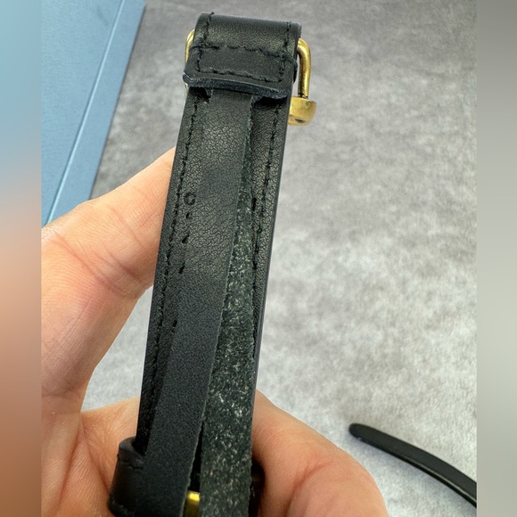 Authentic Gucci Black Leather Slim GG Marmont Belt 409417 75/30 - Picture 11 of 11